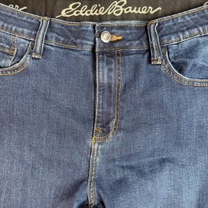 Men Eddie Bauer Jeans | Size 34 x29.75 | Blue Straight Leg Denim Medium Wash